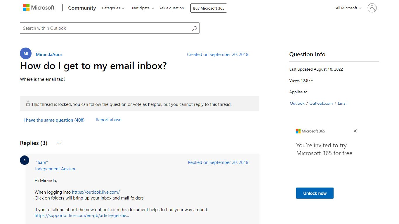 How do I get to my email inbox? - Microsoft Community